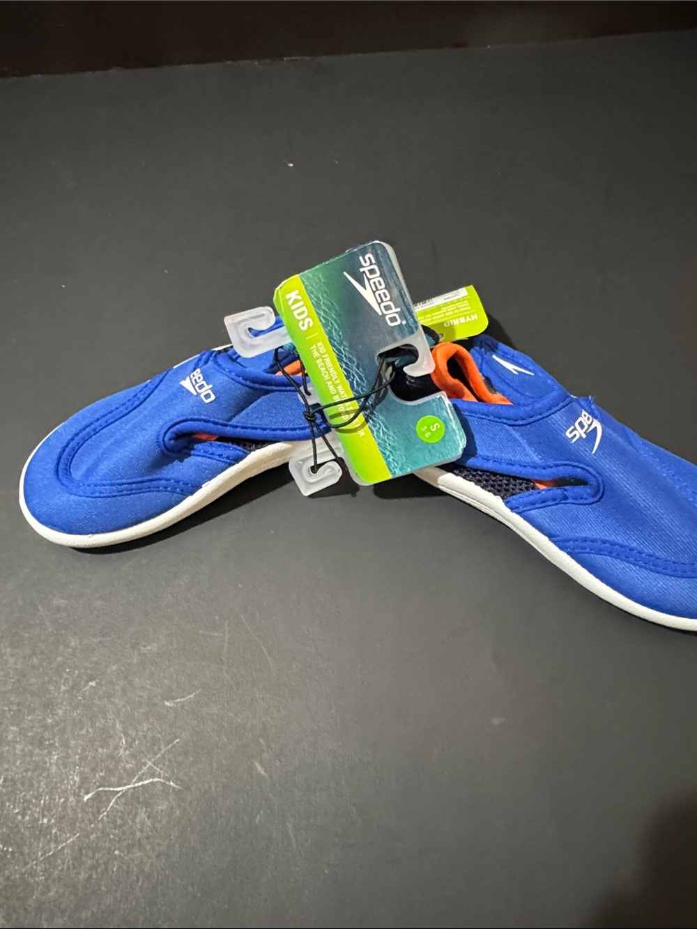 Speedo Kids Royal Blue and Orange Water Shoes